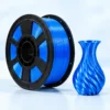 Basic PLA filament spool and example print, studio illustration
